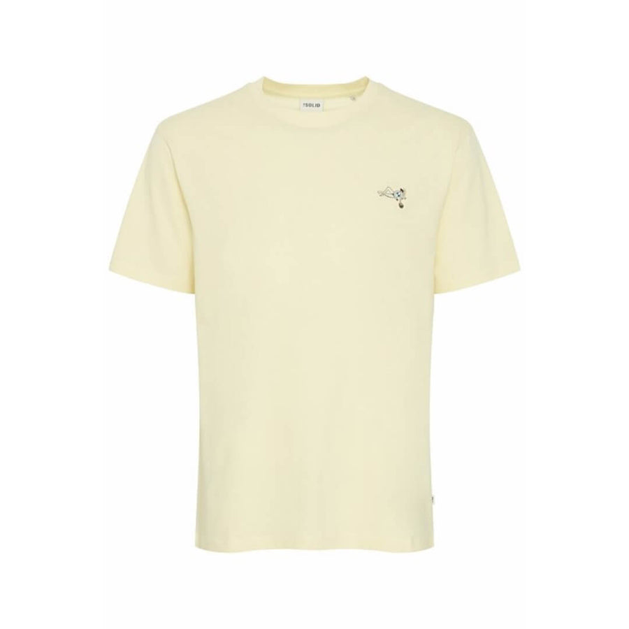 Solid t-paita rintaprode, keltainen - Moment.fi