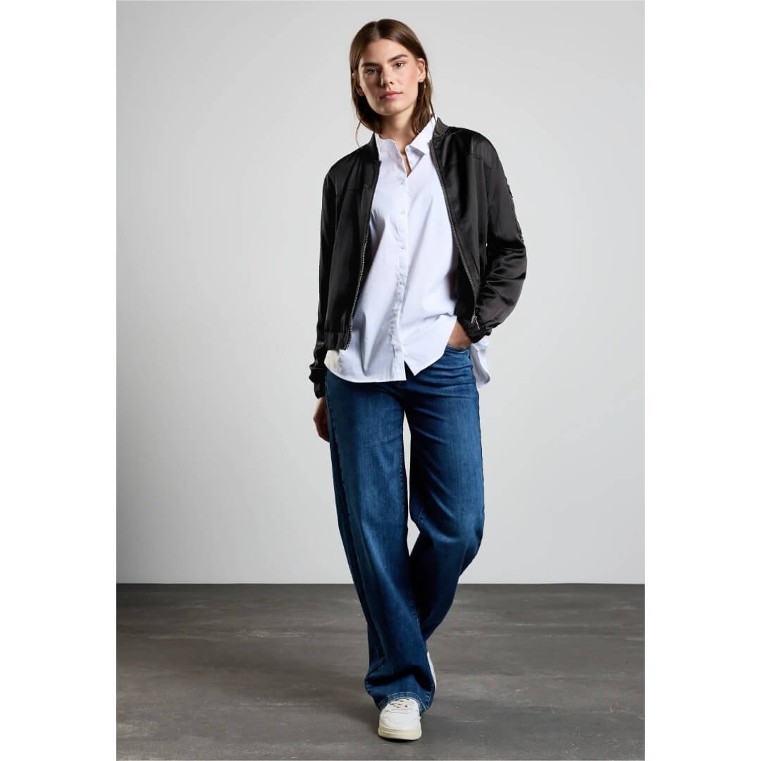 Street One satiinijakku, musta - Moment.fi