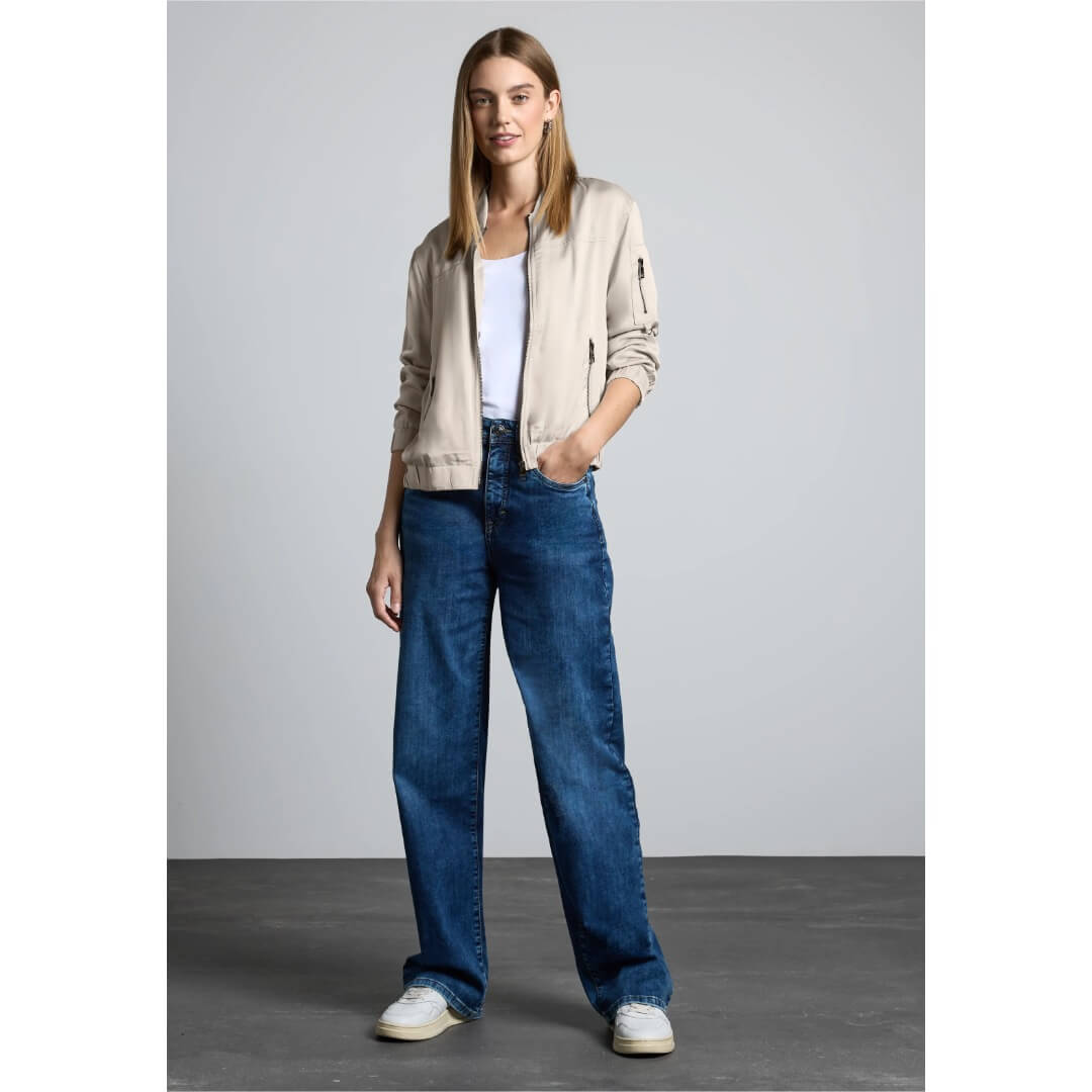 Street One satiinijakku, hiekka - Moment.fi