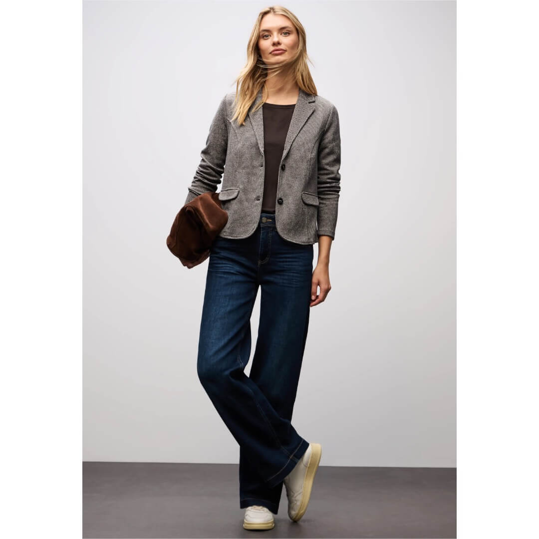 Street One jerseyjakku, ruskea - Moment.fi