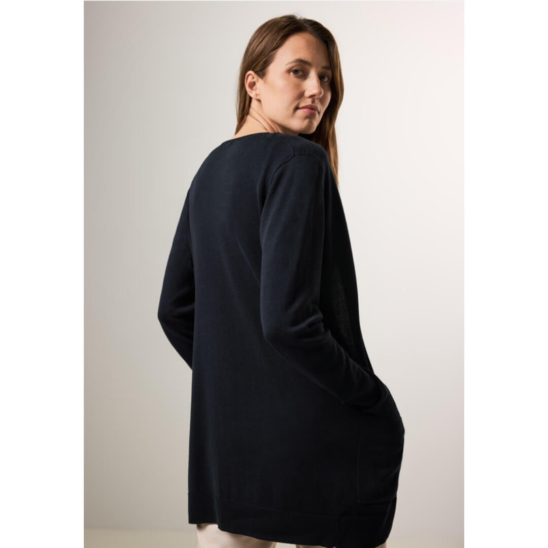 Cecil neuletakki open, tummansininen - Moment.fi