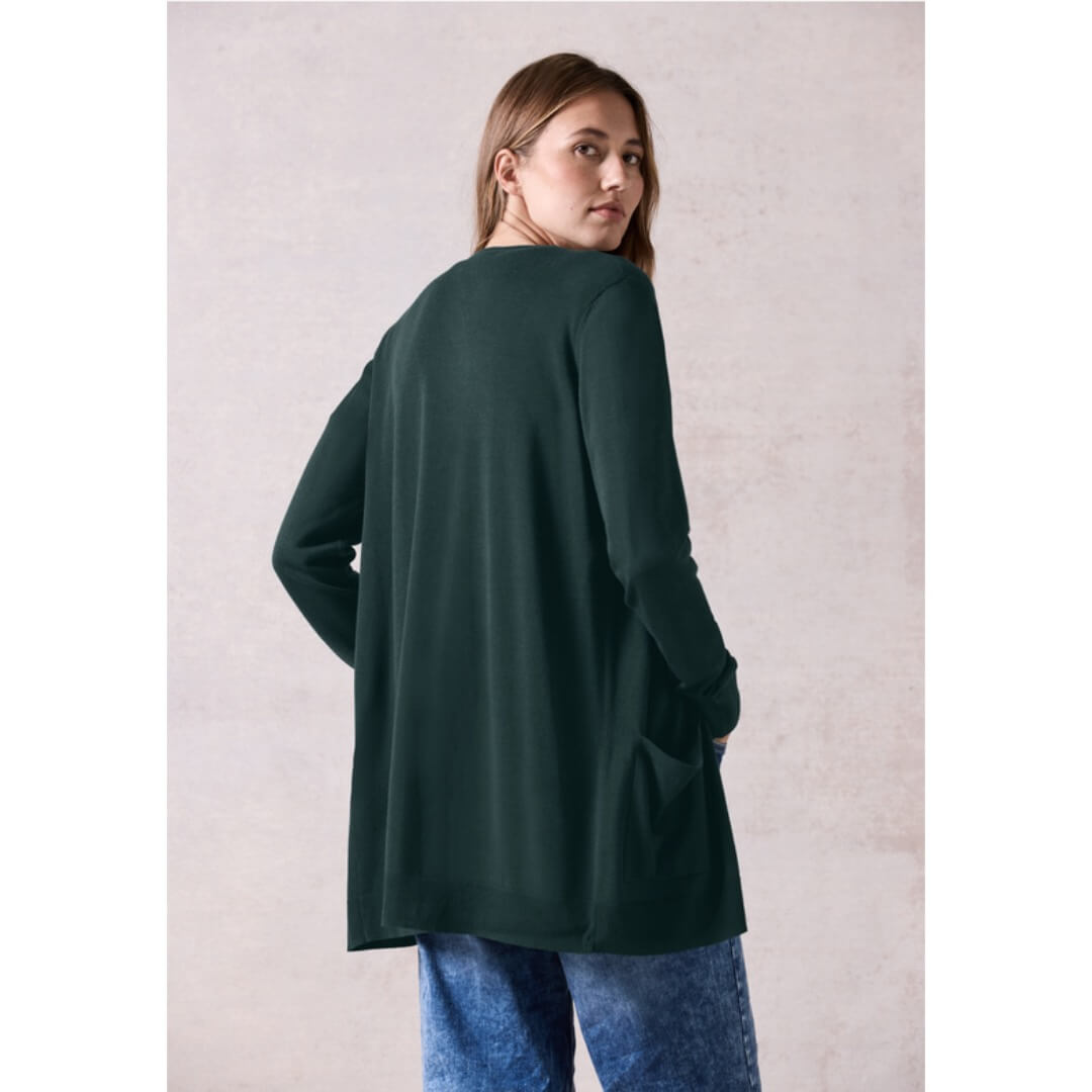 Cecil neuletakki open, tummanvihreä - Moment.fi