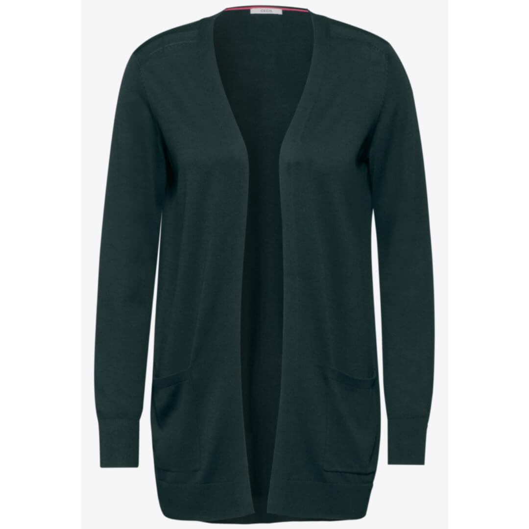 Cecil neuletakki open, tummanvihreä - Moment.fi