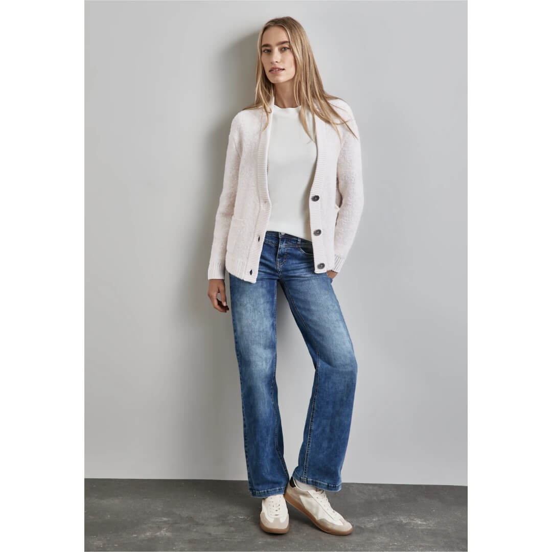 Street One neuletakki, luonnonvalkoinen - Moment.fi