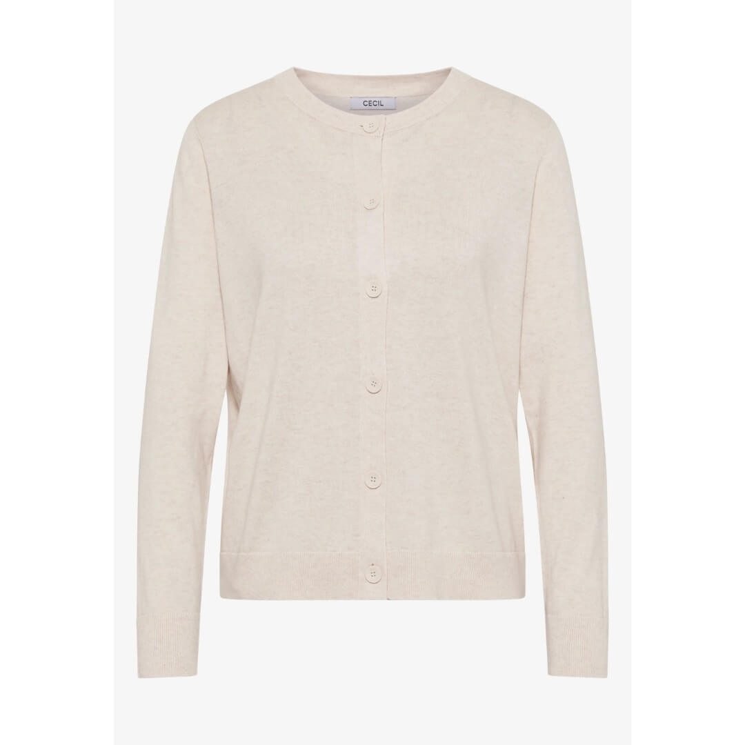 Cecil neuletakki napit, luonnonvalkoinen