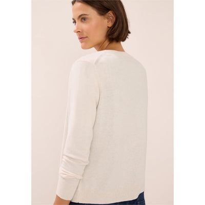 Cecil neuletakki napit, luonnonvalkoinen