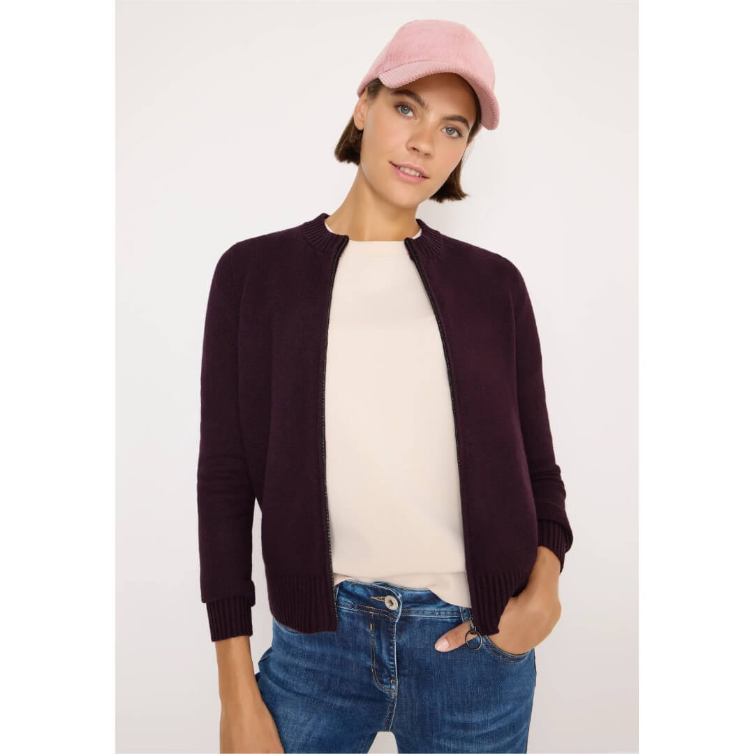 Cecil neuletakki, tummaluumu - Moment.fi