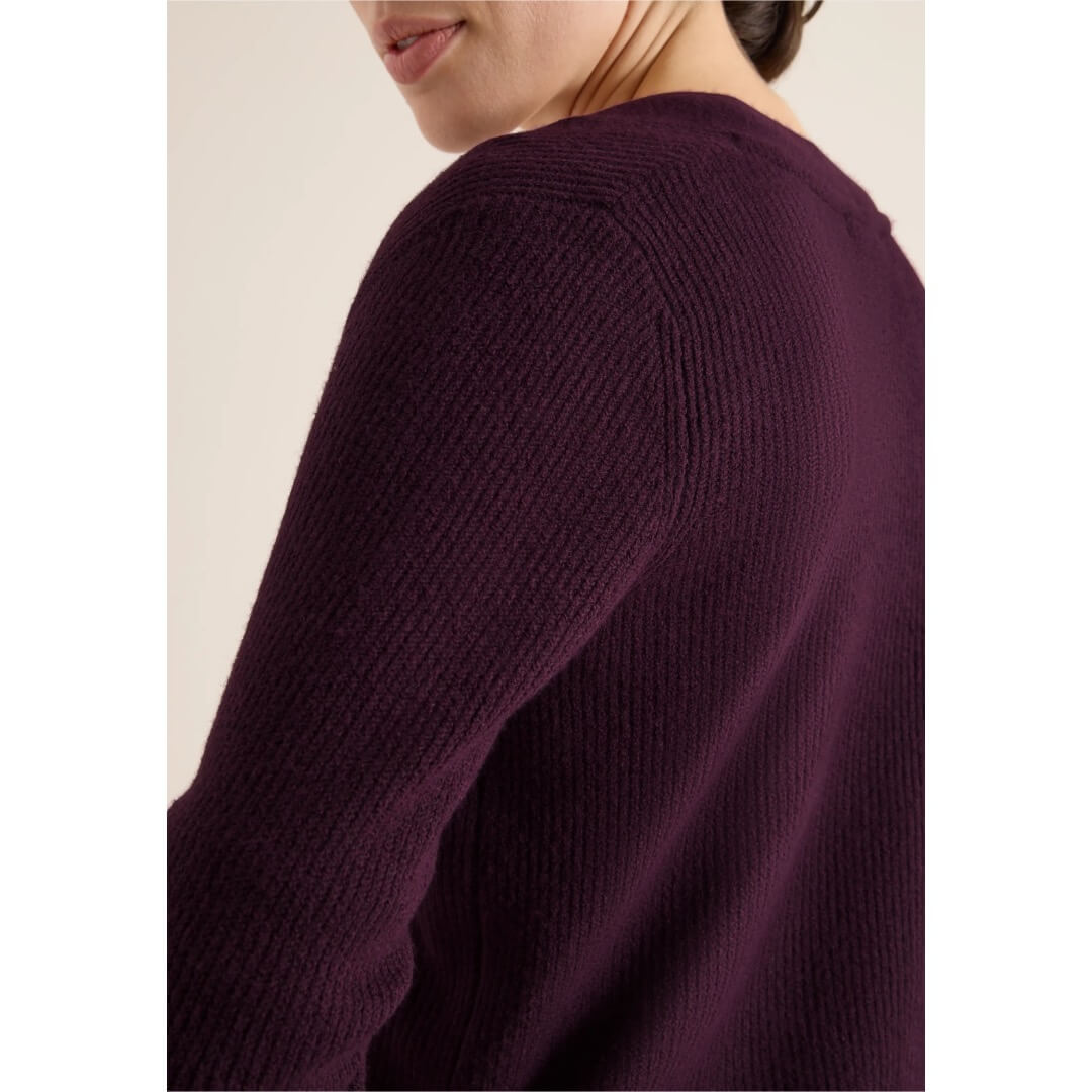 Cecil neuletakki napeilla, tummaluumu - Moment.fi