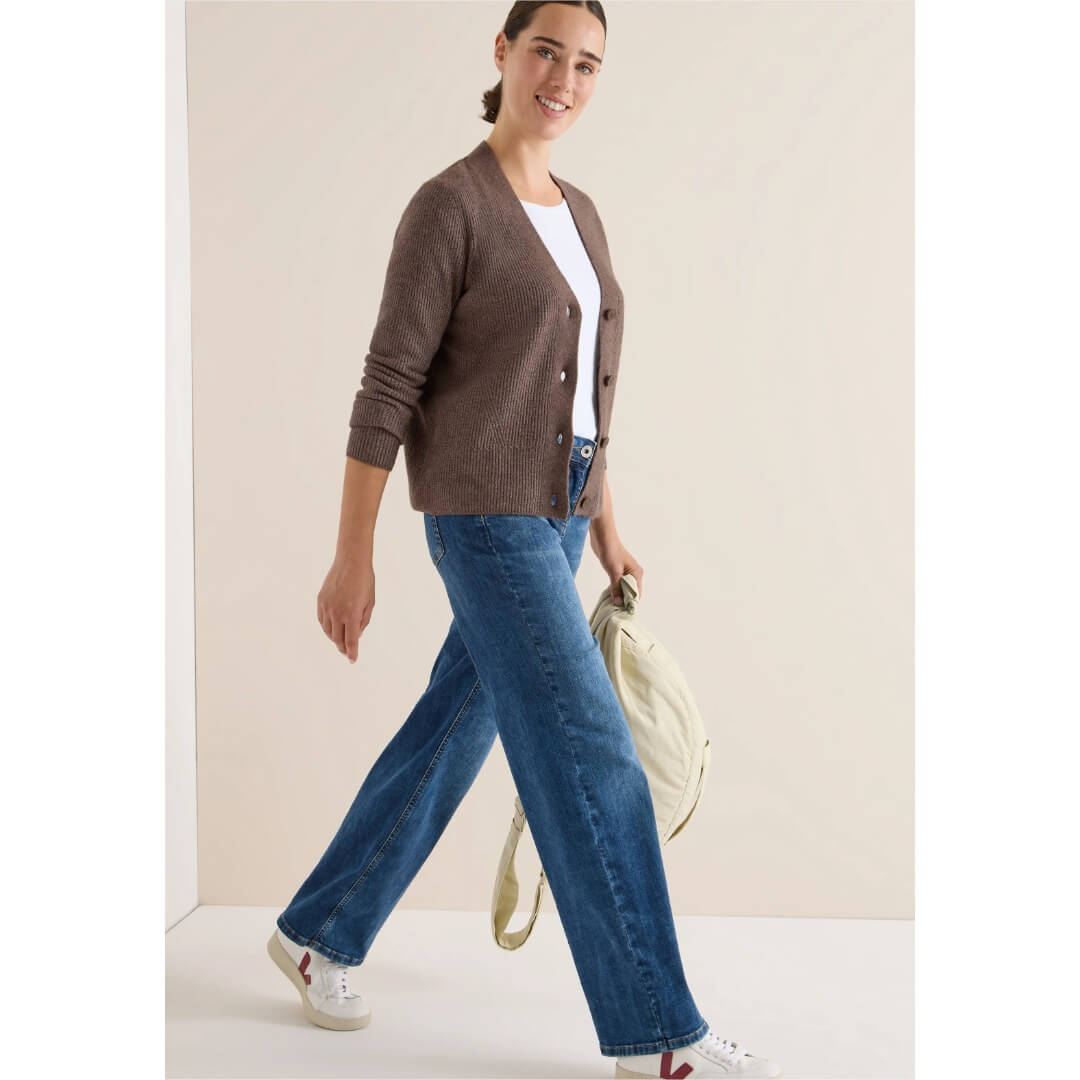 Cecil neuletakki napeilla, beige - Moment.fi