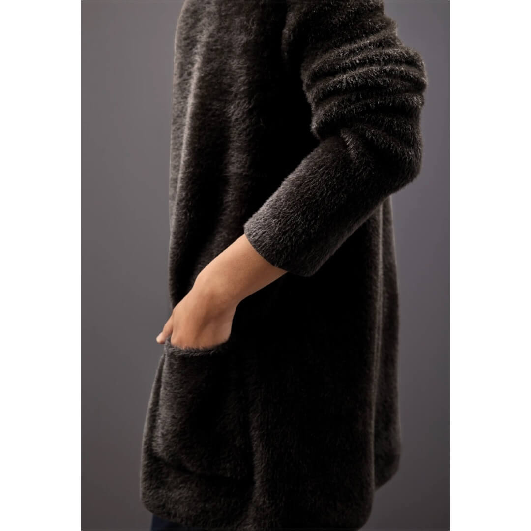 Street One neuletakki cosy, tummanruskea - Moment.fi