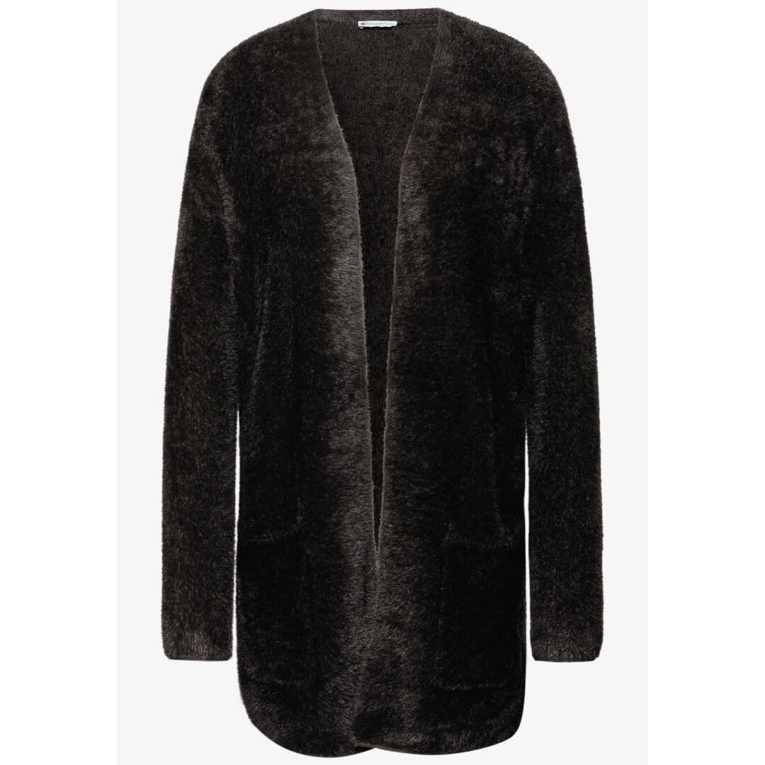 Street One neuletakki cosy, tummanruskea - Moment.fi