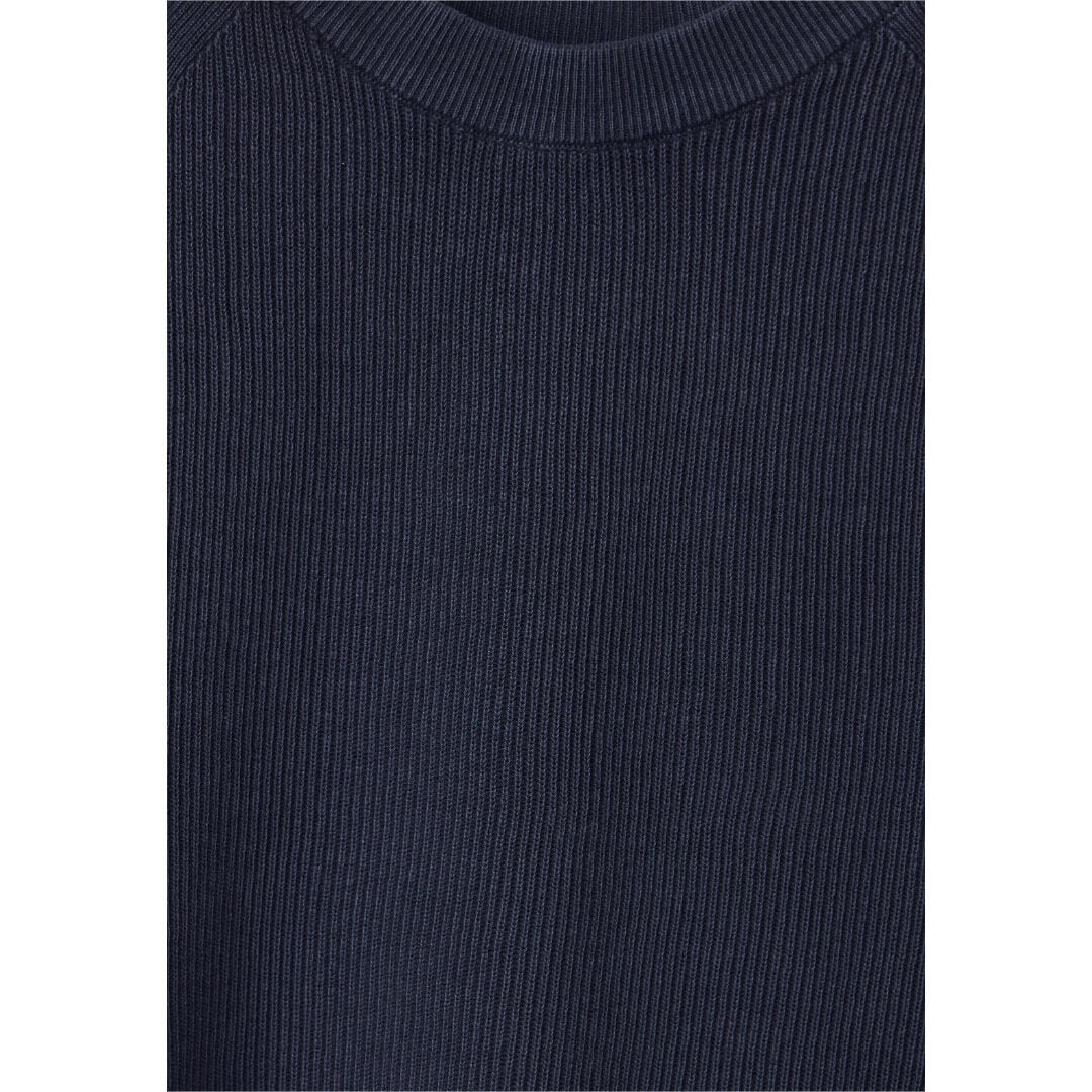 Street One neule rib, tummansininen - Moment.fi