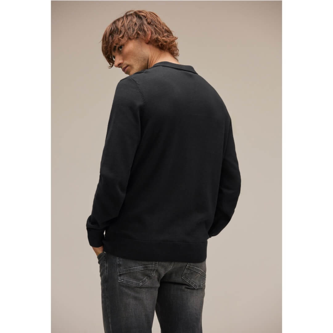 Street One kaulusneule, musta - Moment.fi