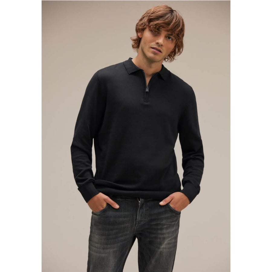 Street One kaulusneule, musta - Moment.fi