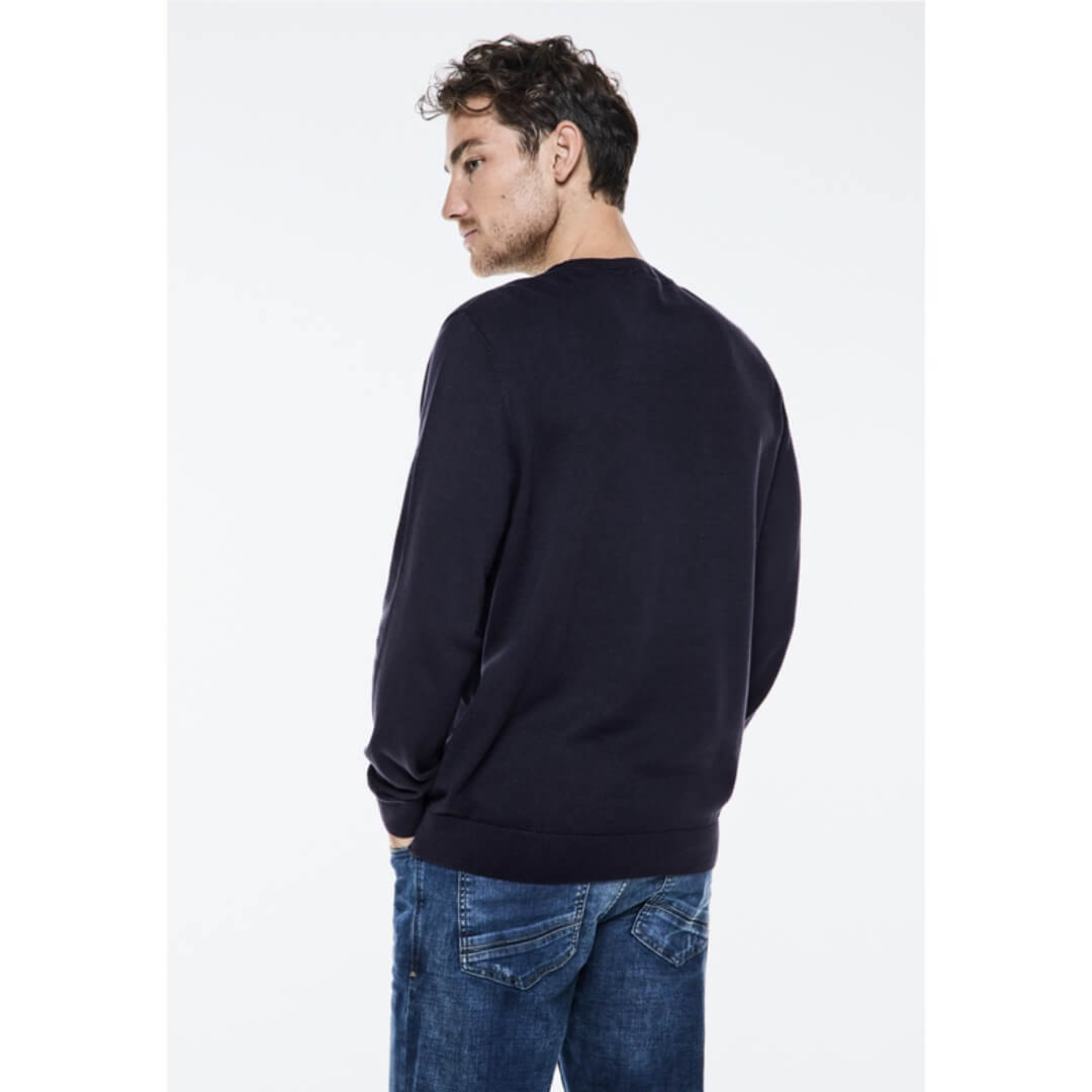 Street One puuvillaneule, tummansininen - Moment.fi