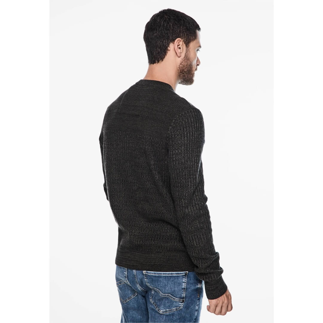 Street One neule meleerattu, tummanharmaa - Moment.fi