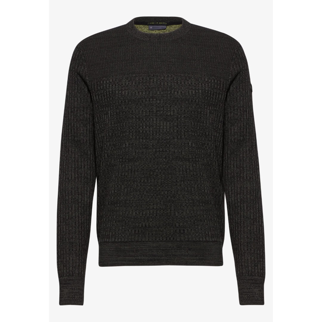 Street One neule meleerattu, tummanharmaa - Moment.fi