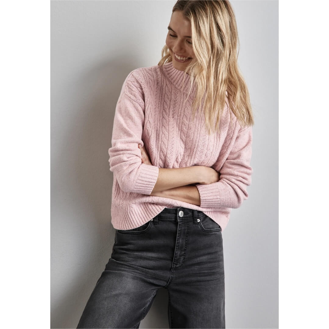 Street One kaapelineule, vaalearosa - Moment.fi