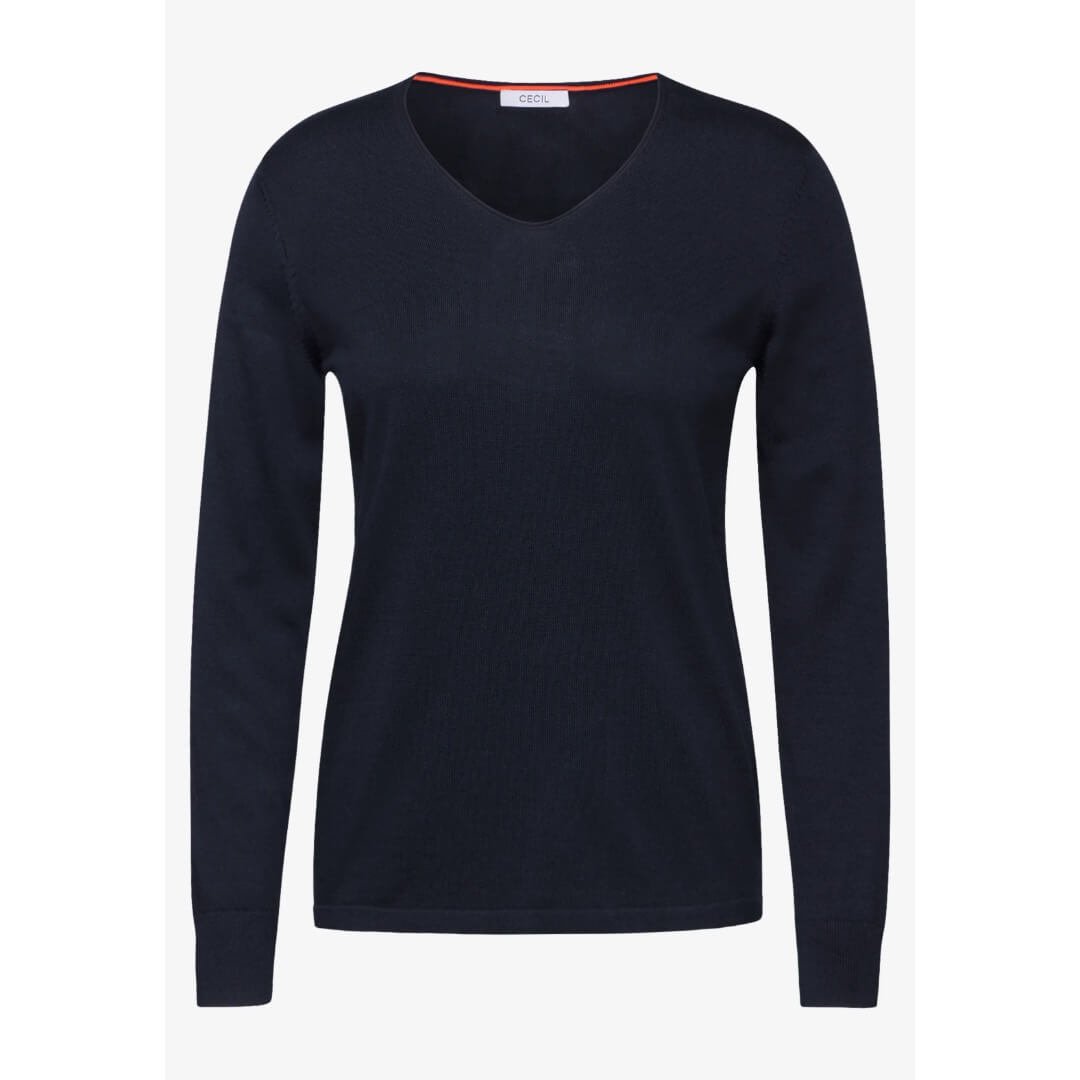 Cecil neule v-aukkoinen, tummansininen - Moment.fi