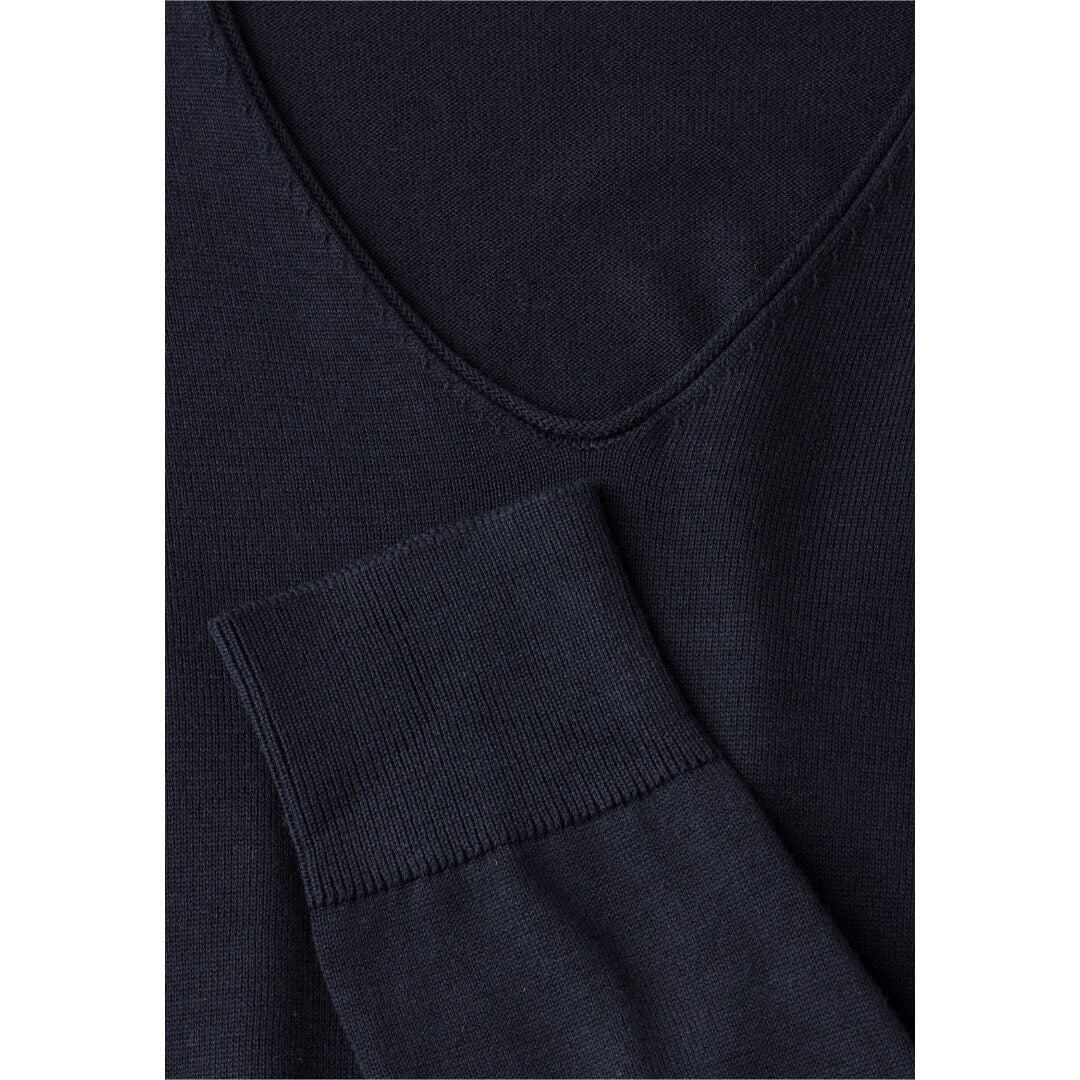 Cecil neule v-aukkoinen, tummansininen - Moment.fi