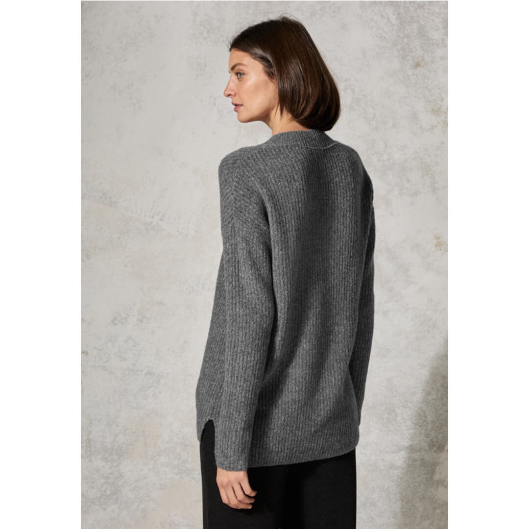 Cecil neule v-aukko, harmaa - Moment.fi