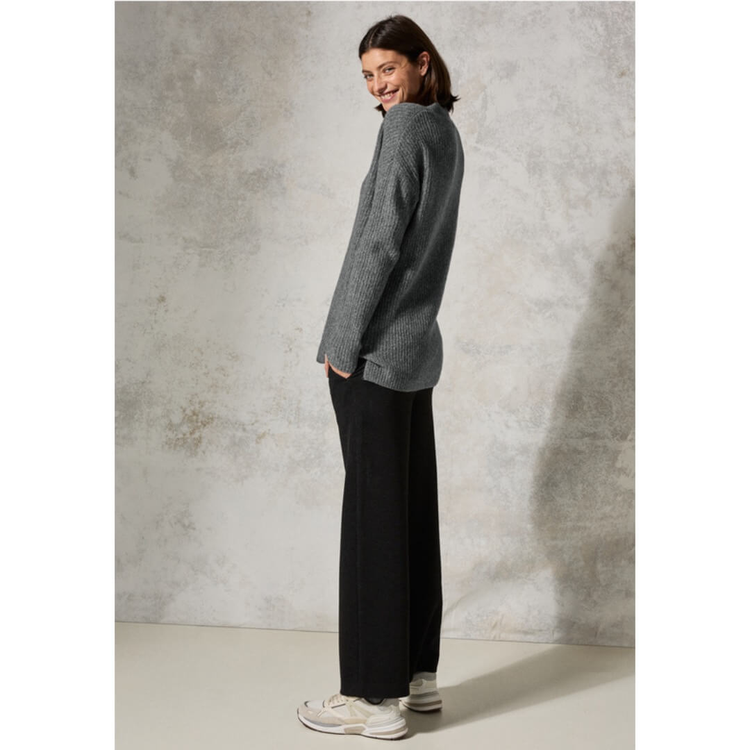 Cecil neule v-aukko, harmaa - Moment.fi