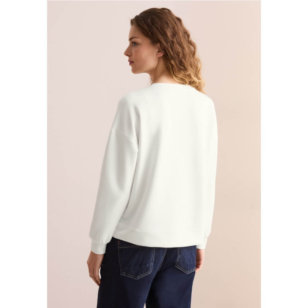 Cecil collegepaita stretch, valkoinen - Moment.fi