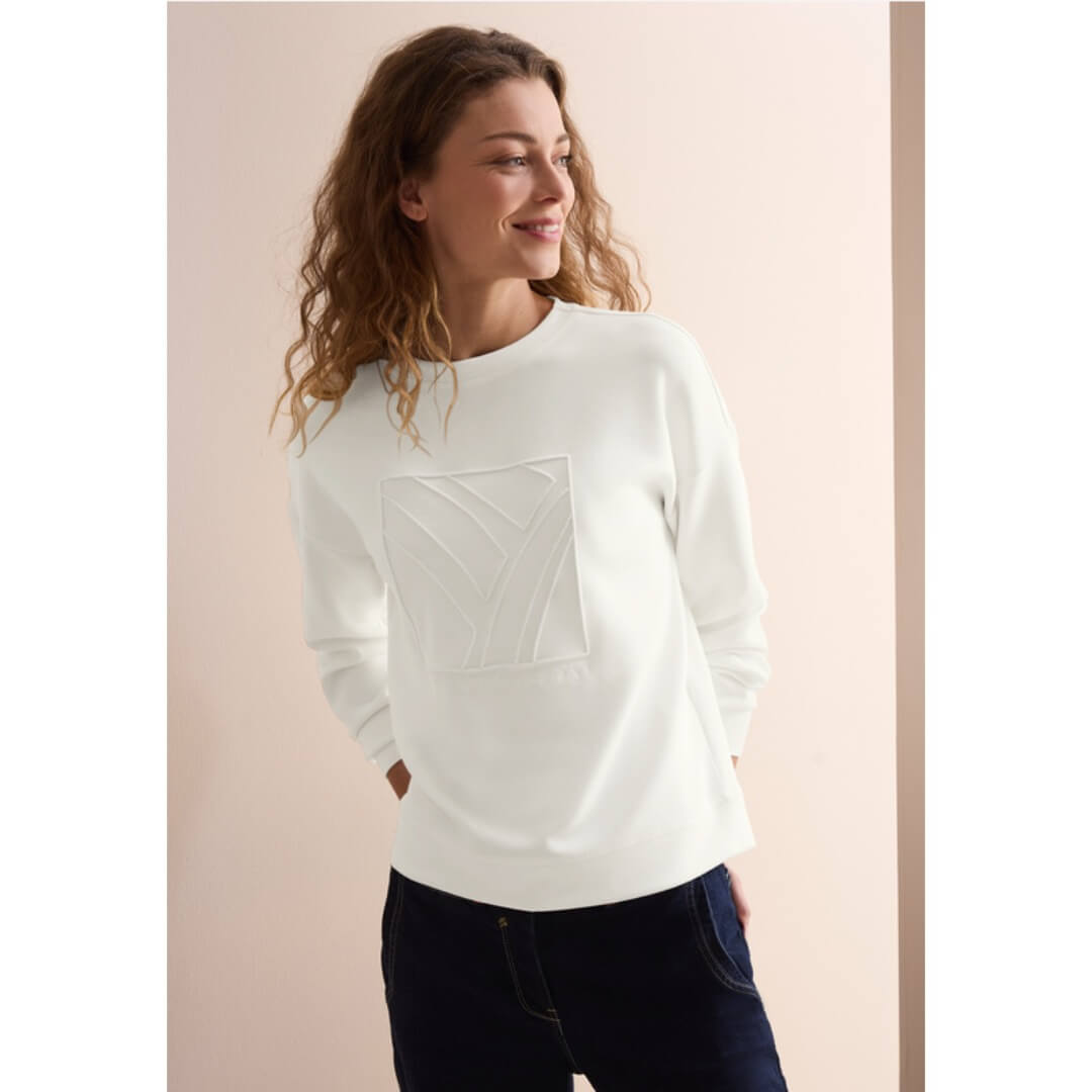 Cecil collegepaita stretch, valkoinen - Moment.fi