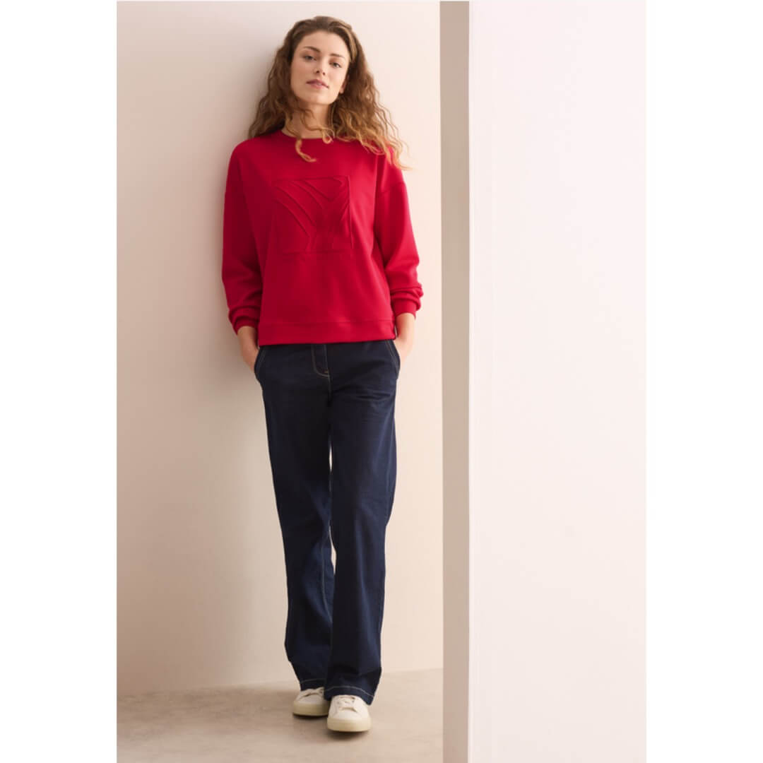 Cecil collegepaita stretch, punainen - Moment.fi