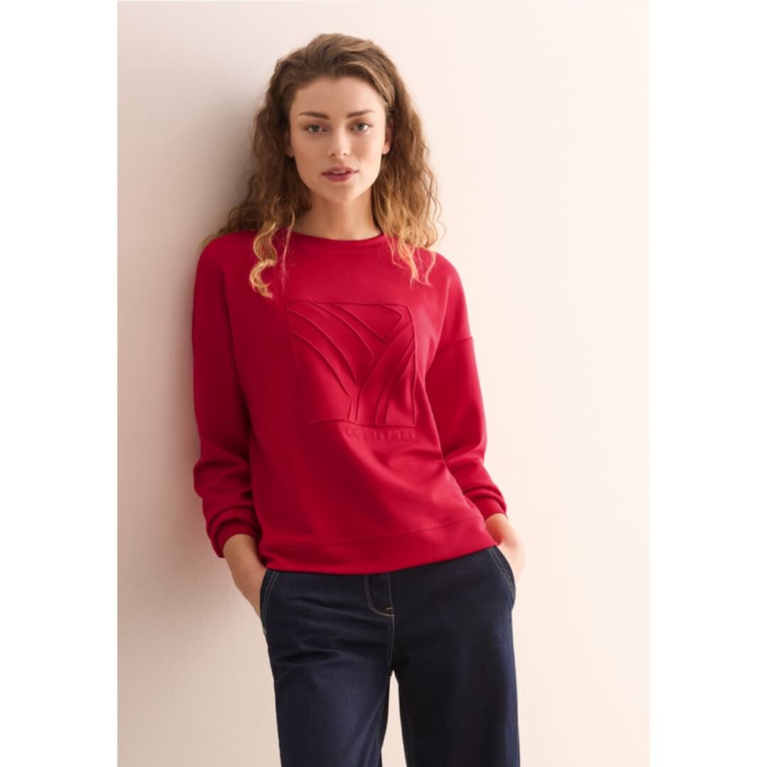 Cecil collegepaita stretch, punainen - Moment.fi