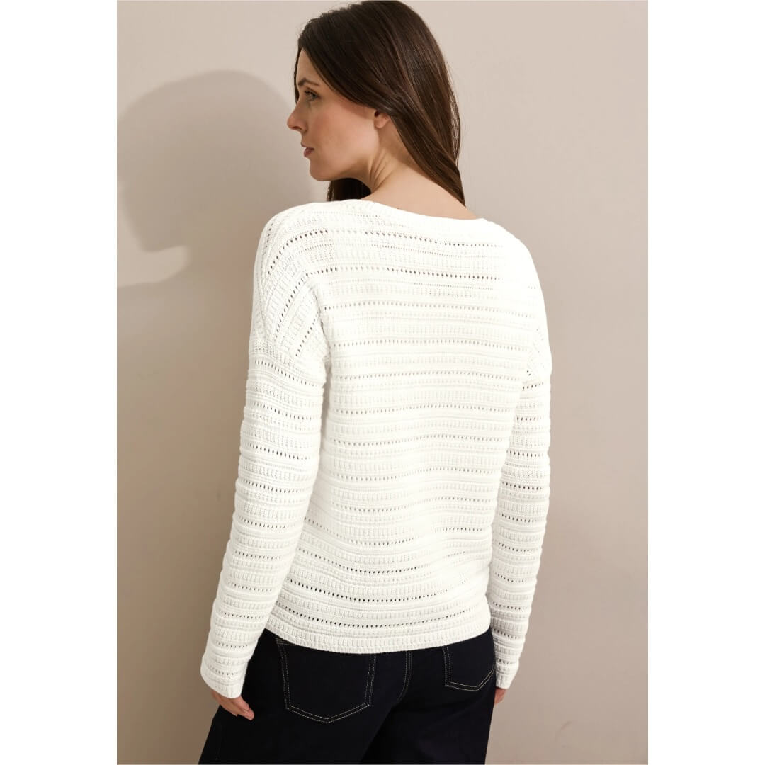 Cecil kuosineule, valkoinen - Moment.fi