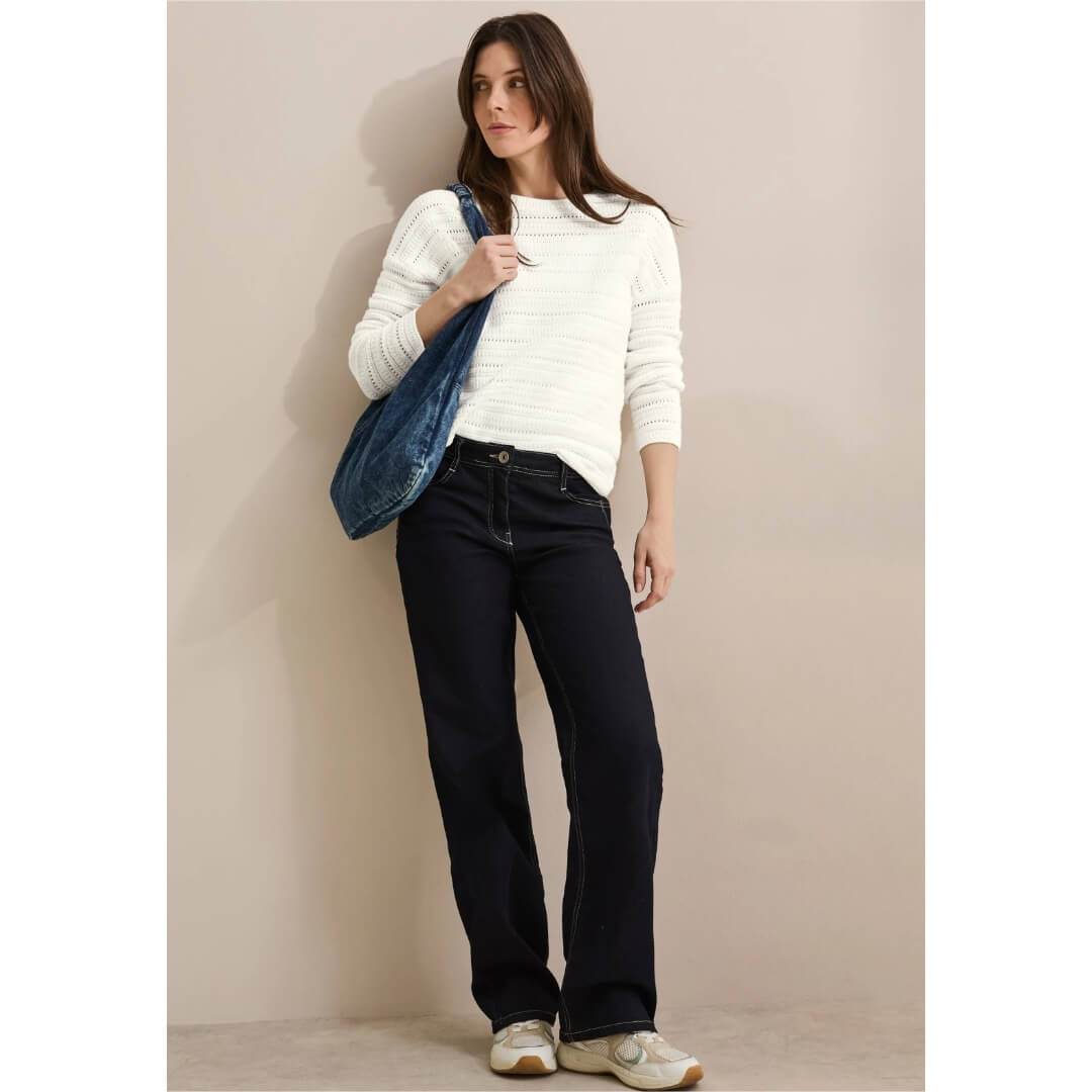 Cecil kuosineule, valkoinen - Moment.fi