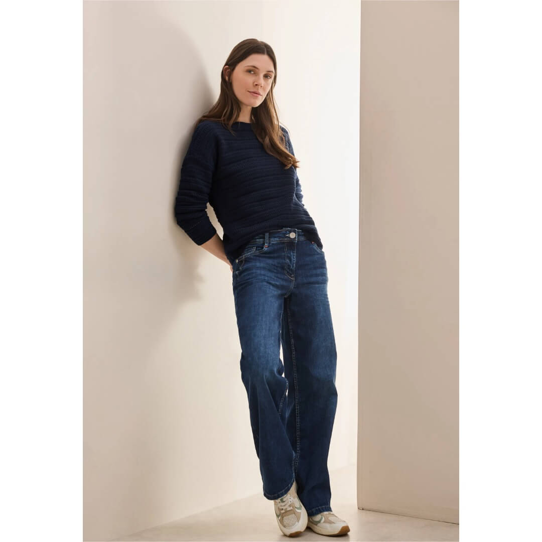 Cecil kuosineule, tummansininen - Moment.fi