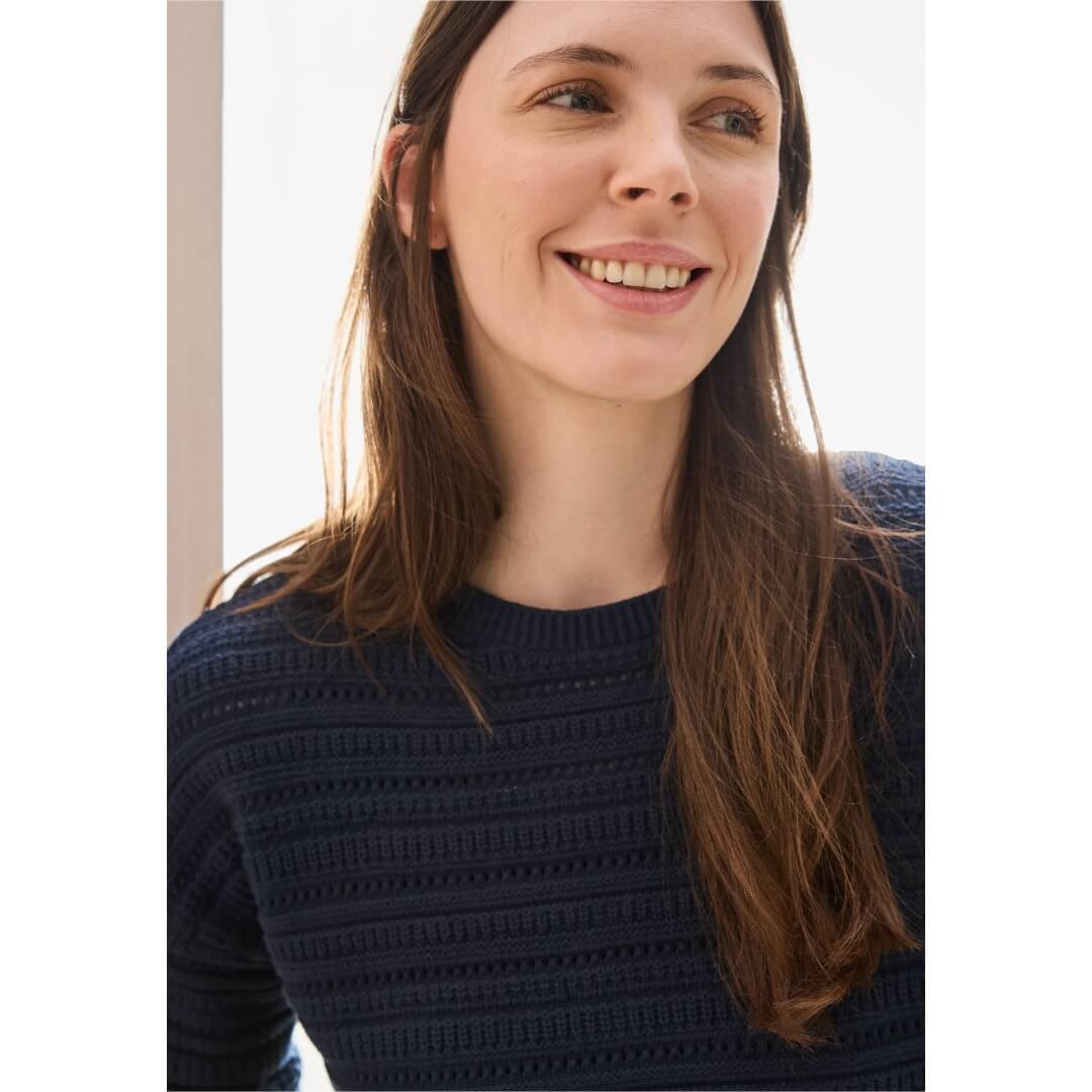 Cecil kuosineule, tummansininen - Moment.fi