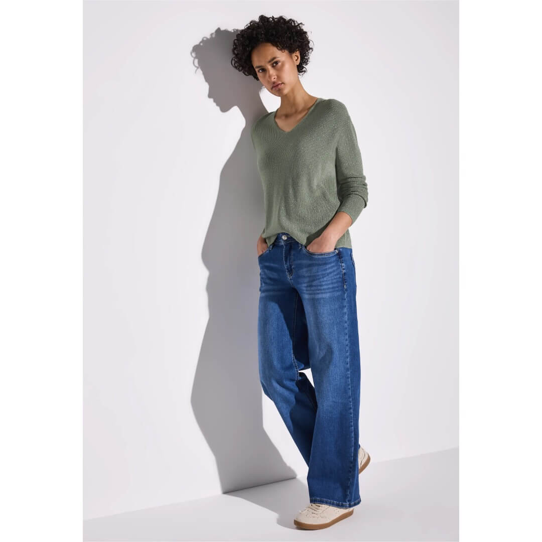 Street One neule lurex, vihreä - Moment.fi