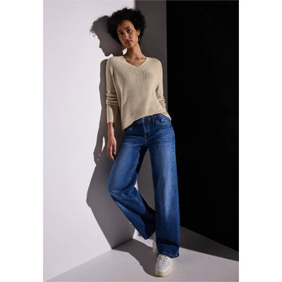 Street One neule lurex, beige
