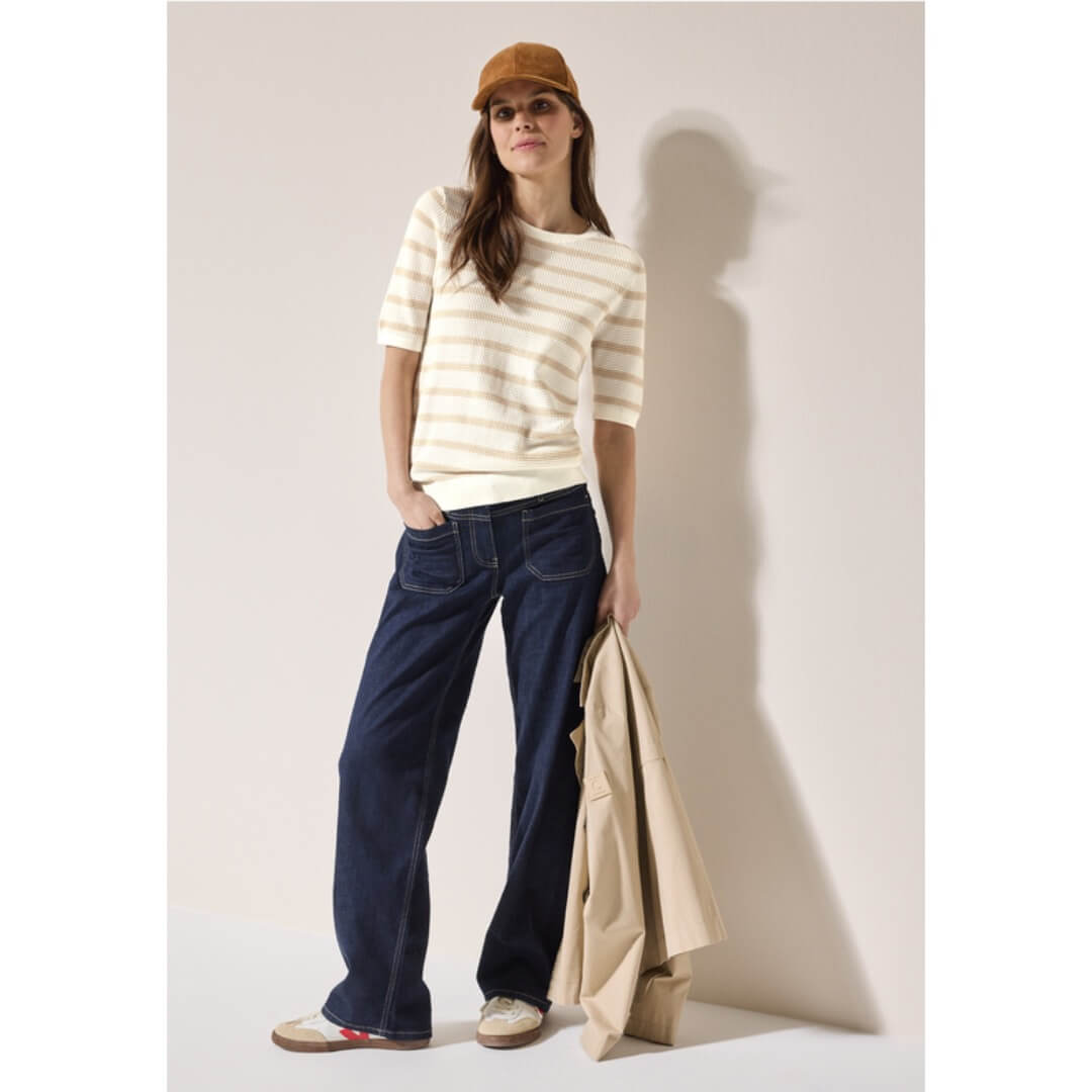 Cecil raitraneule 1/2 hiha, beige - Moment.fi