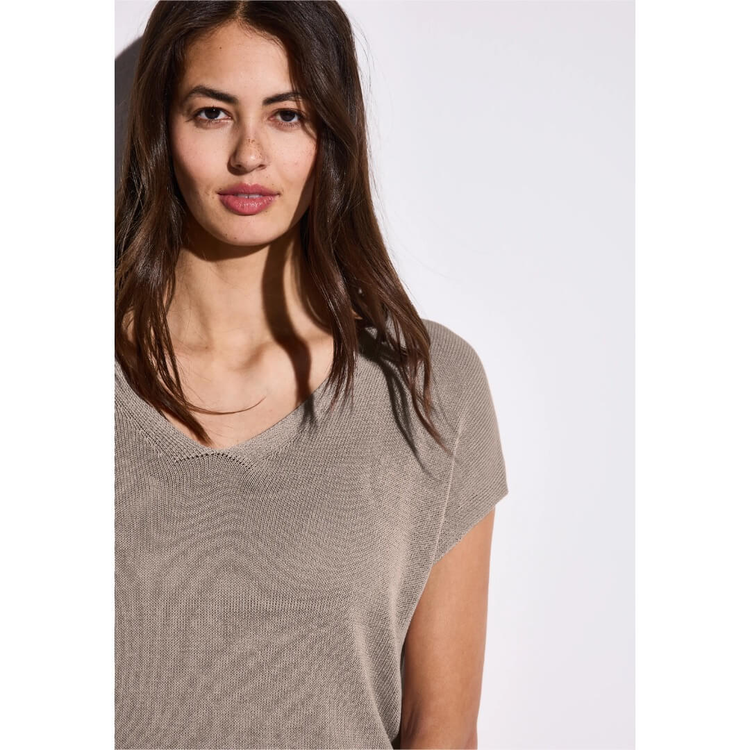 Street One neuleliivi, beige - Moment.fi