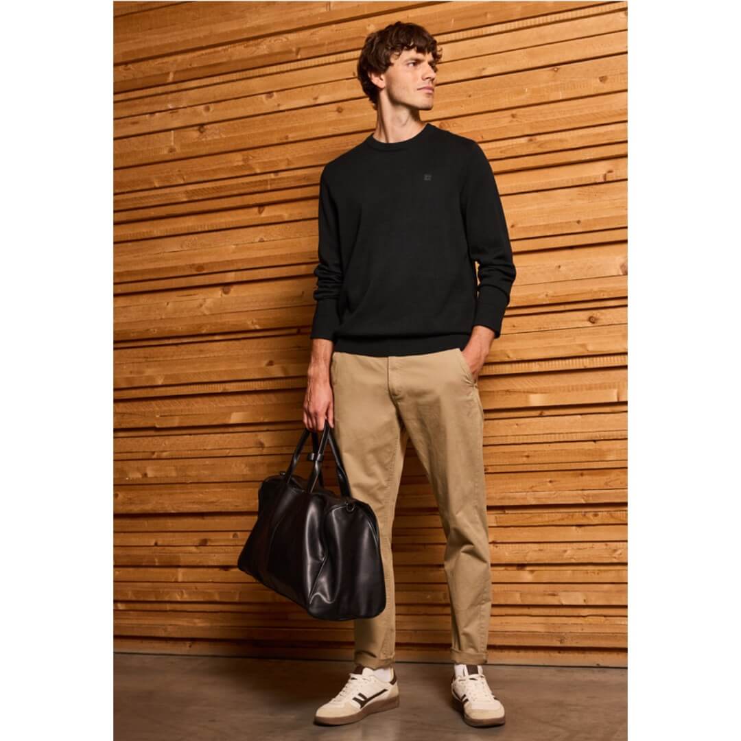 Street One puuvillaneule o-aukko, musta - Moment.fi