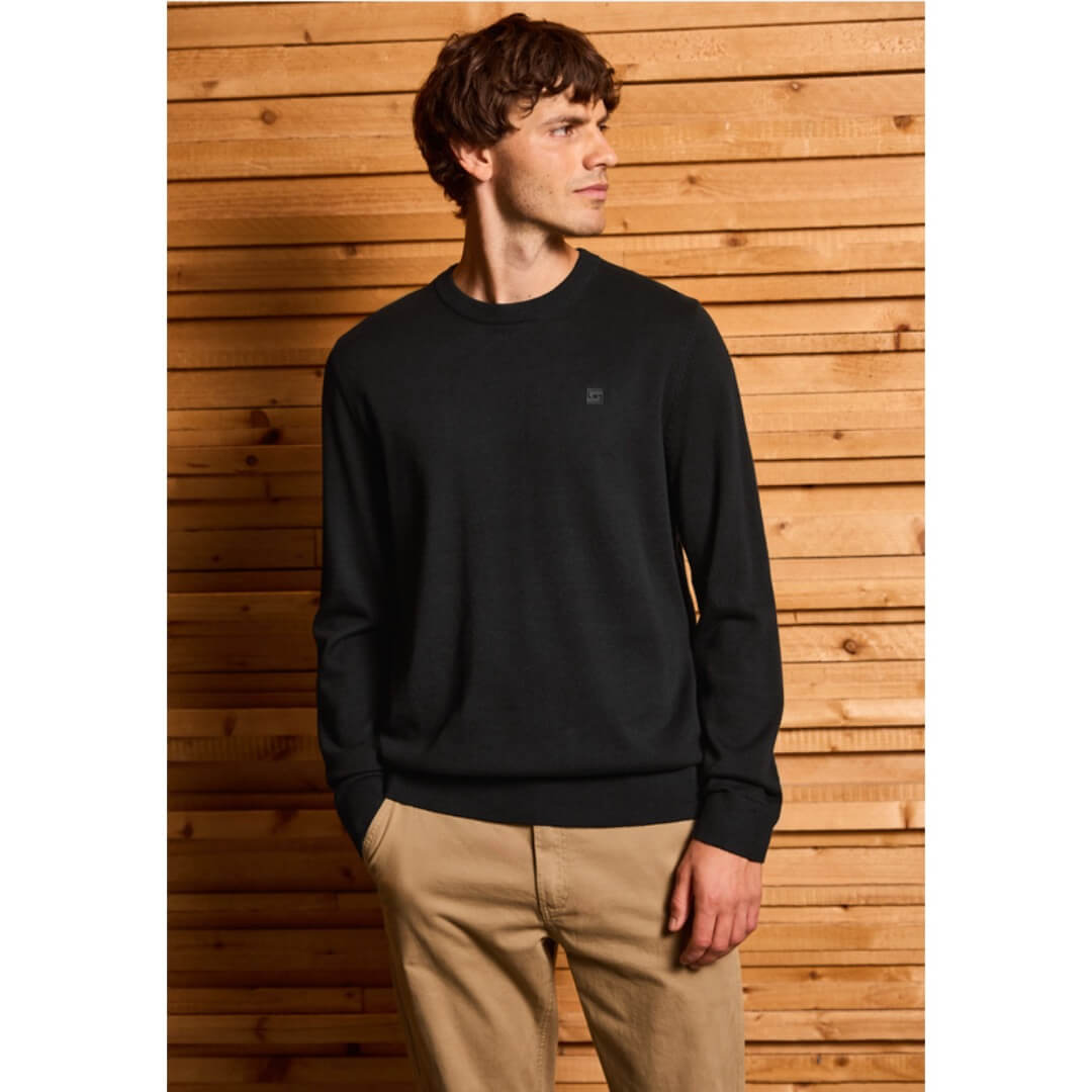 Street One puuvillaneule o-aukko, musta - Moment.fi