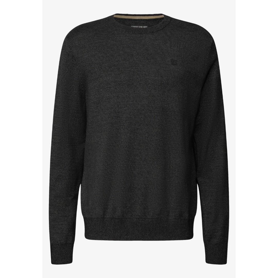 Street One puuvillaneule o-aukko, tummanharmaa