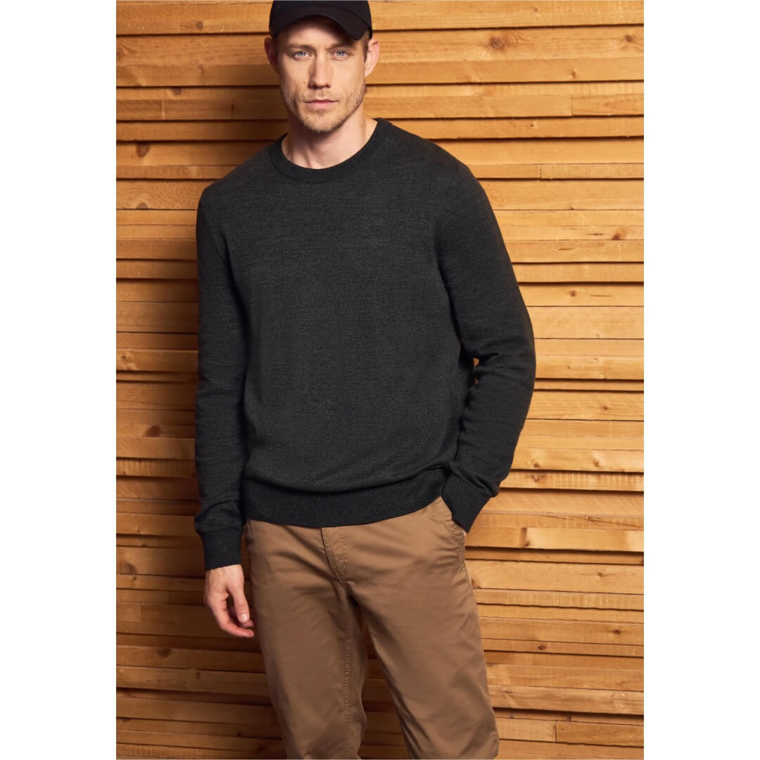 Street One puuvillaneule o-aukko, tummanharmaa