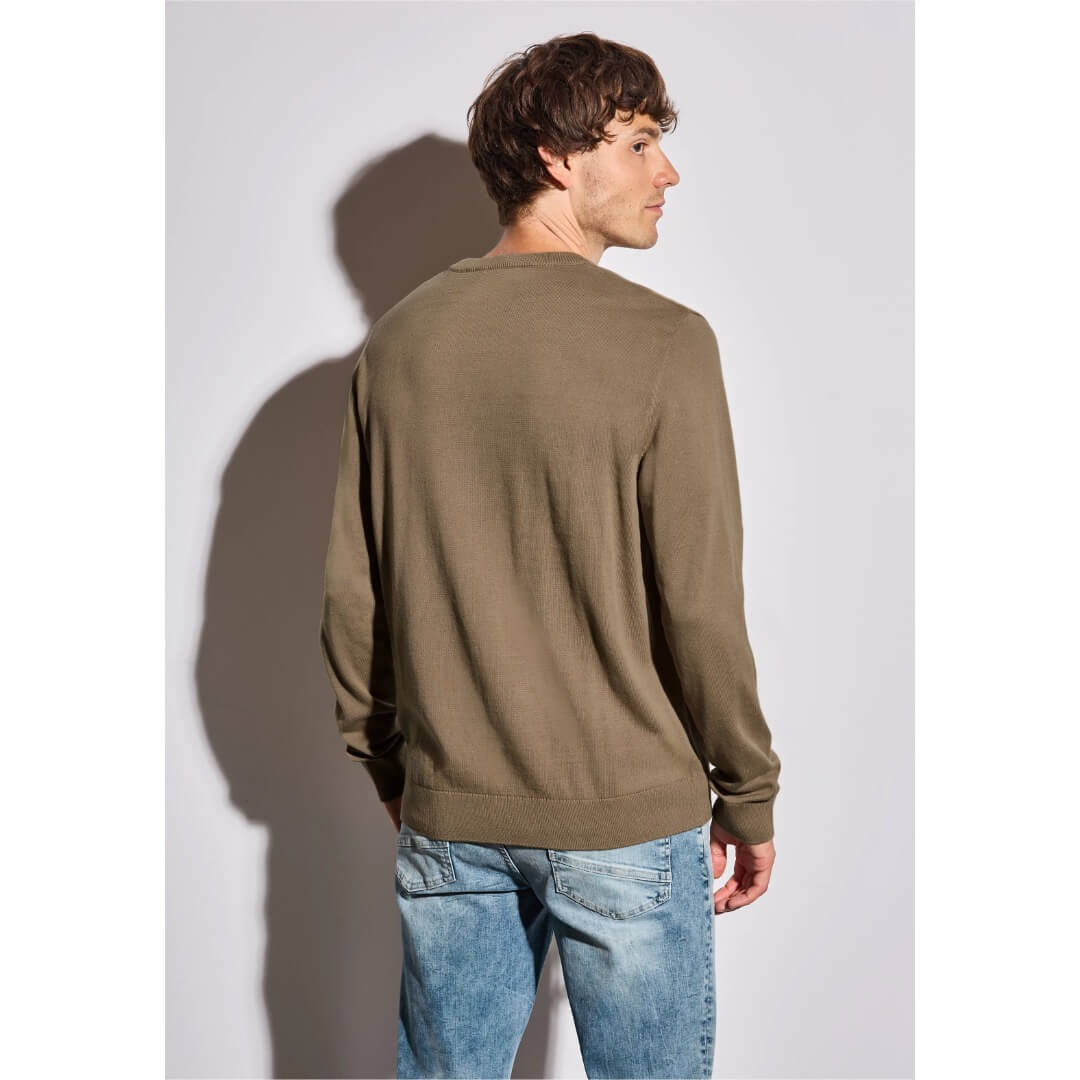 Street One puuvillaneule o-aukko, beige - Moment.fi