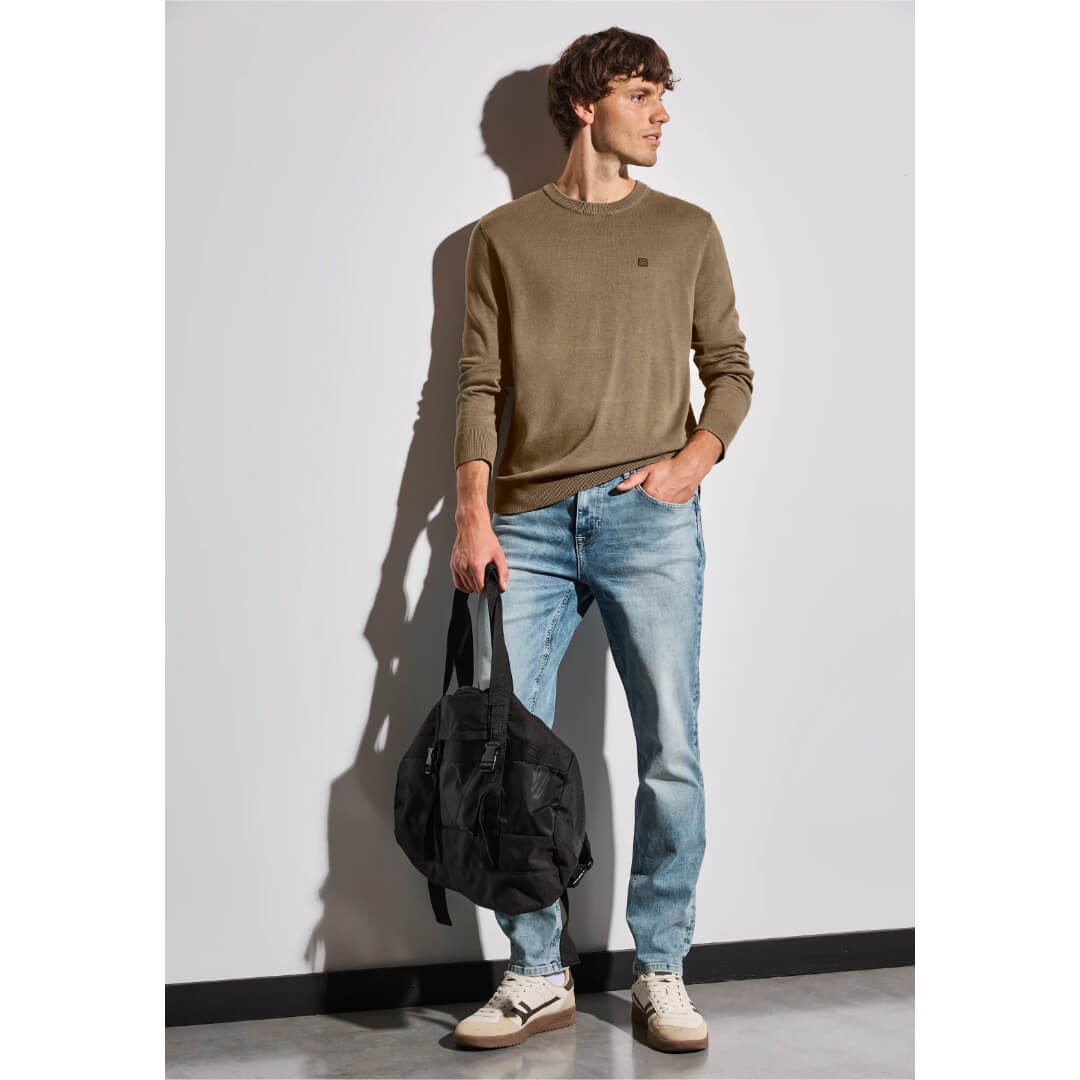 Street One puuvillaneule o-aukko, beige - Moment.fi