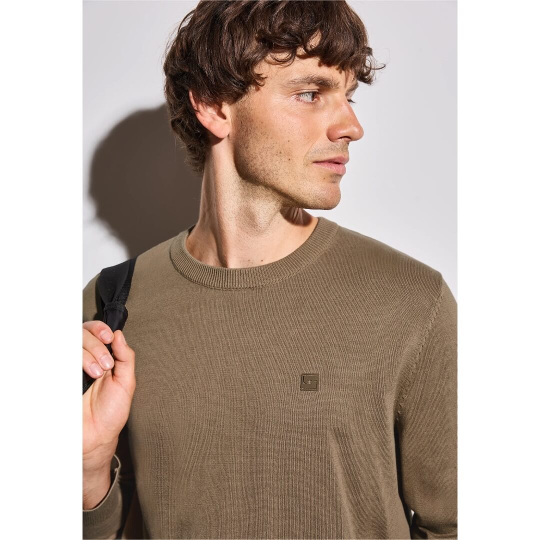 Street One puuvillaneule o-aukko, beige - Moment.fi