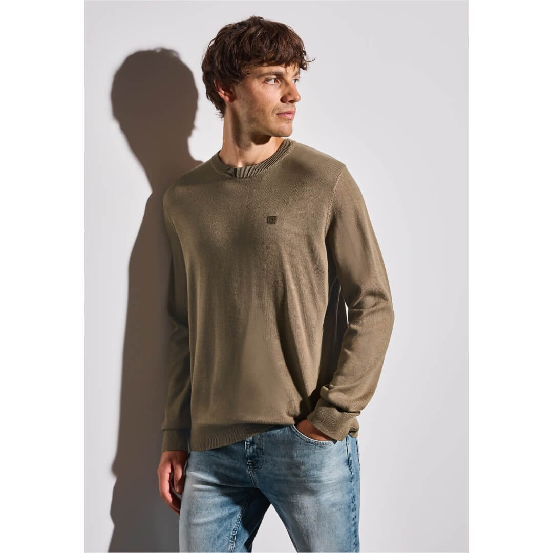 Street One puuvillaneule o-aukko, beige - Moment.fi