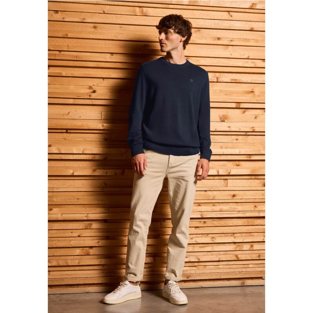 Street One puuvillaneule o-aukko, tummansininen - Moment.fi