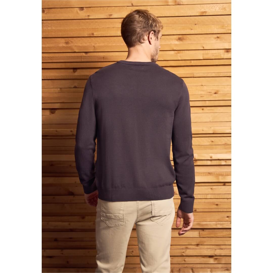 Street One puuvillaneule o-aukko, tummaluumu