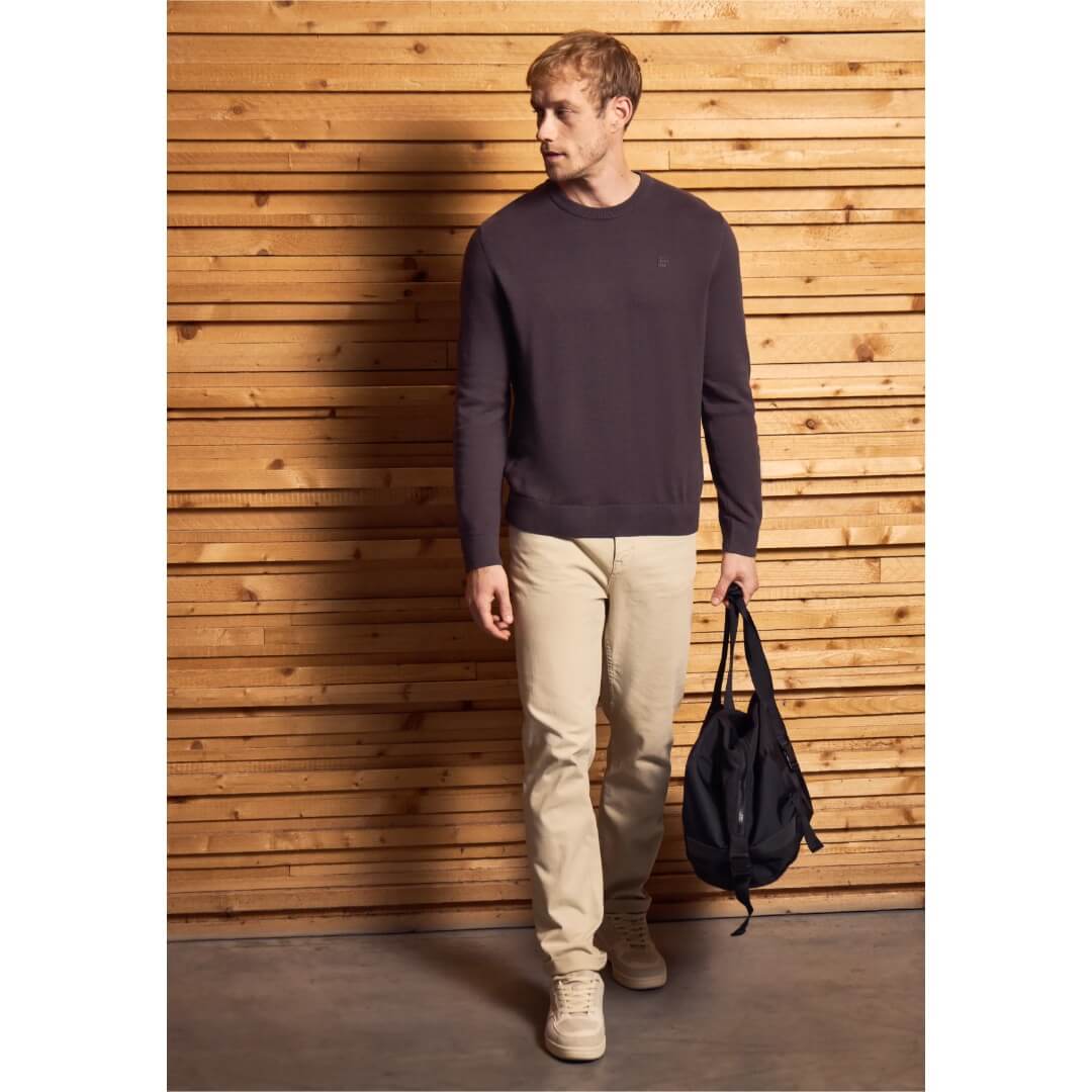 Street One puuvillaneule o-aukko, tummaluumu