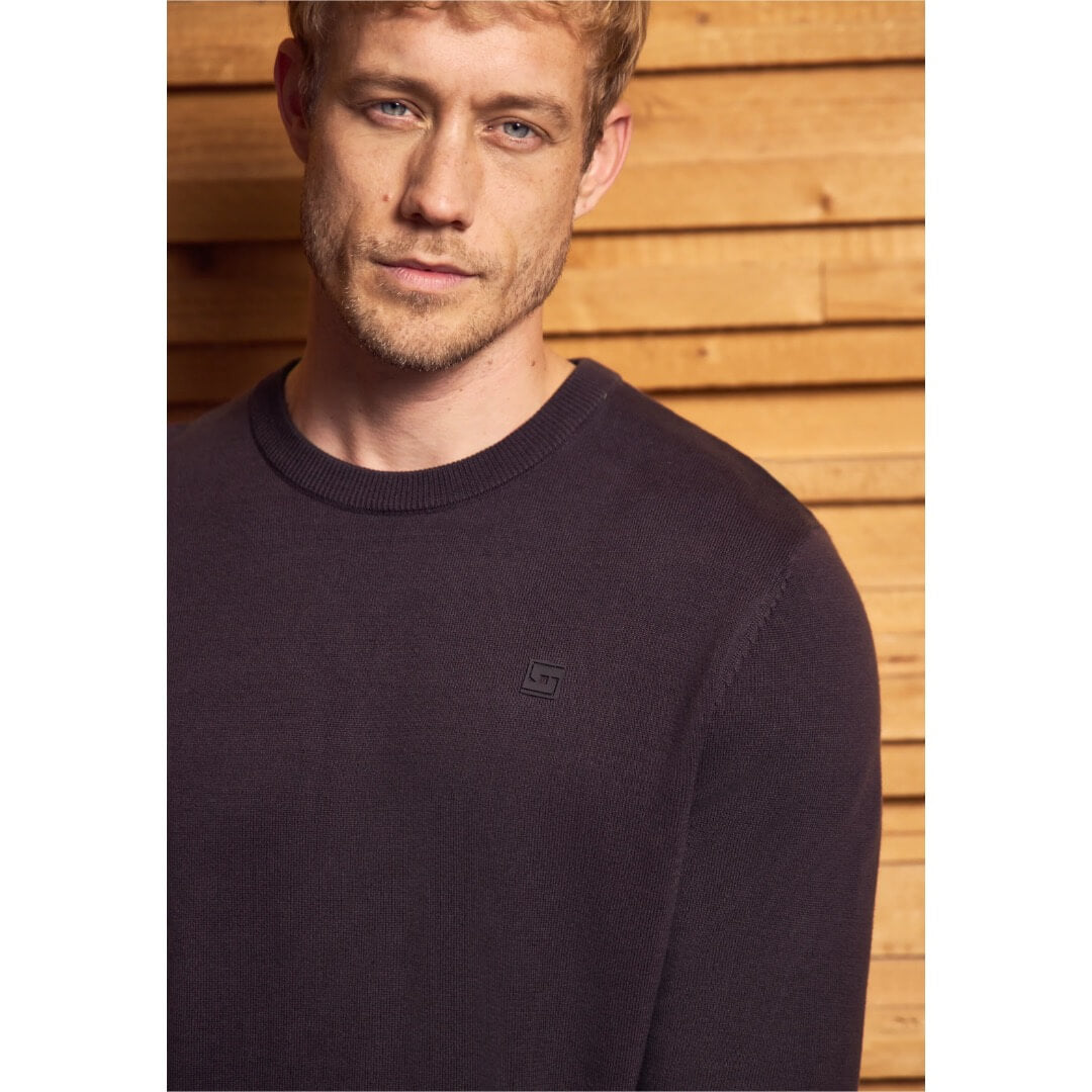 Street One puuvillaneule o-aukko, tummaluumu